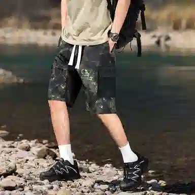 【dme】 美式潮流山系户外迷彩时尚运动宽松百搭五分休闲短裤 男女同款