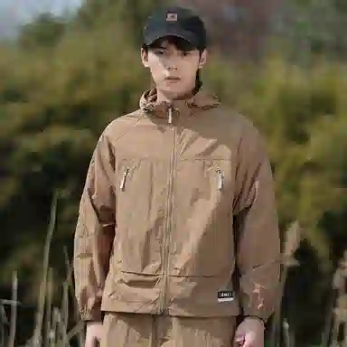 【dme】 美式潮流个性机能风登山跑步健身简约户外纯色凉感连帽轻薄通勤无性别主义外套防晒服 男女同款