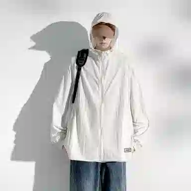 【dme】 美式潮流个性城市通勤登山跑步健身简约户外纯色连帽无性别主义外套 凉感透气速干防晒服 男女同款