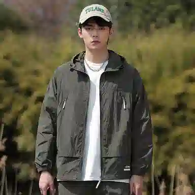 【dme】 美式潮流个性机能风登山跑步健身简约户外纯色凉感连帽轻薄通勤无性别主义外套防晒服 男女同款