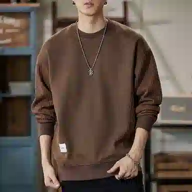 【dme】 基础款圆领时尚纯色毛衣 男女同款