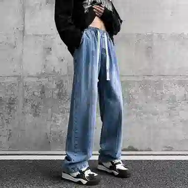 【dme】 美式潮牌中腰显瘦做旧休闲直筒舒适高街宽松牛仔裤 男女同款