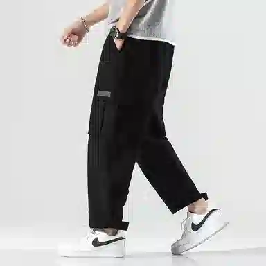 【dme】 纯色时尚大口袋设计感舒适简约户外机能风百搭宽松垂感休闲直筒工装裤 男女同款
