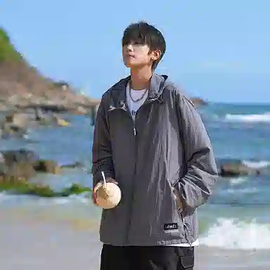 【dme】 美式潮牌超薄款凉感宽松连帽基础款时尚简约百搭休闲防晒服 男女同款