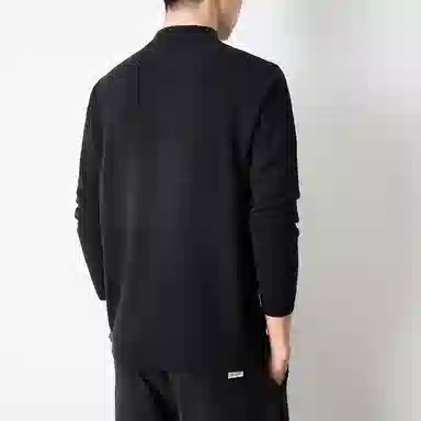 【dme】 基础款时尚百搭针织打底衫纯色高级感宽松半高领毛衣 男款