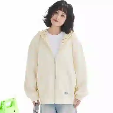 【dme】 时尚日常通勤百搭碎花拼接设计休闲开衫美式潮流宽松舒适连帽卫衣 男女同款