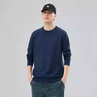 【dme】 圆领套头基础款宽松百搭纯色毛衣 男女同款