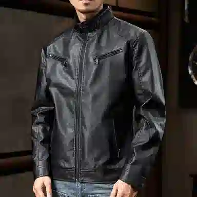 dme Classic Biker Leather Jacket