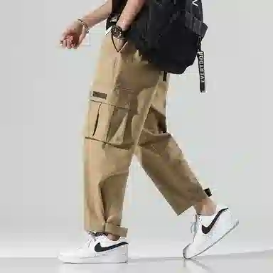 【dme】 纯色时尚大口袋设计感舒适简约户外机能风百搭宽松垂感休闲直筒工装裤 男女同款