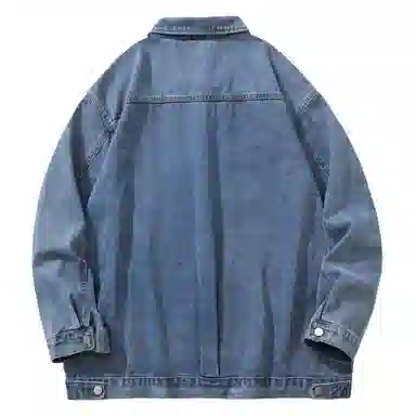 【dme】 时尚简约百搭宽松工装夹克水洗美式复古潮流痞帅牛仔外套 男女同款