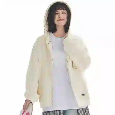 【dme】 时尚日常通勤百搭碎花拼接设计休闲开衫美式潮流宽松舒适连帽卫衣 男女同款