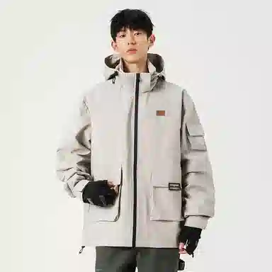 【dme】 美式潮流连帽纯色痞帅高级感防风防水户外休闲外套夹克 男女同款