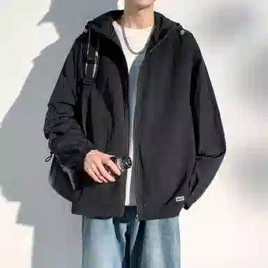 【dme】 美式潮流个性城市通勤登山跑步健身简约户外纯色连帽无性别主义外套 凉感透气速干防晒服 男女同款