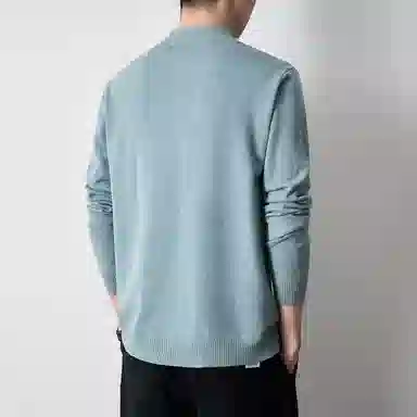 【dme】 基础款时尚百搭针织打底衫纯色高级感宽松半高领毛衣 男款