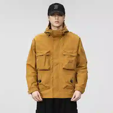 【dme】  美式宽松连帽多口袋户外高街休闲外套  防水防风保暖冲锋衣 男女同款