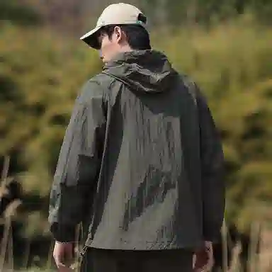 【dme】 美式潮流个性机能风登山跑步健身简约户外纯色凉感连帽轻薄通勤无性别主义外套防晒服 男女同款