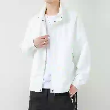 【dme】 美式复古立领纯色宽松百搭防风夹克外套 男女同款