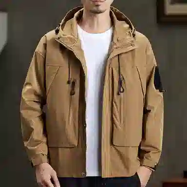 【dme】  户外徒步百搭简约潮牌连帽拉链  防水防风耐磨速干冲锋衣 男女同款