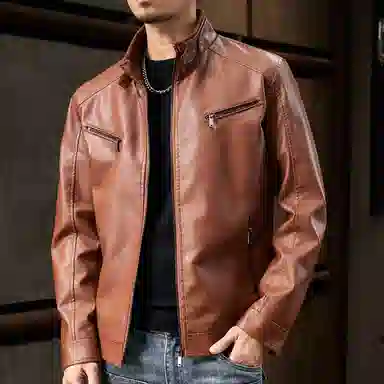 dme Classic Biker Leather Jacket