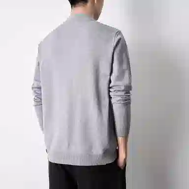 【dme】 基础款时尚百搭针织打底衫纯色高级感宽松半高领毛衣 男款