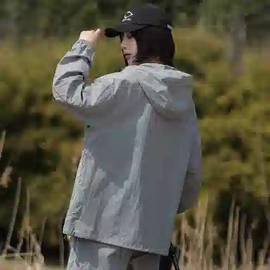 【dme】 美式复古机能风薄款凉感宽松连帽长袖基础款时尚简约百搭休闲 凉感透气速干防晒服 男女同款