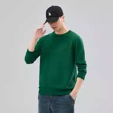 【dme】 圆领套头基础款宽松百搭纯色毛衣 男女同款