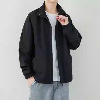 【dme】 美式复古立领纯色宽松百搭防风夹克外套 男女同款