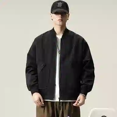 【dme】  美式高街复古休闲简约纯色宽松百搭棒球服 男女同款