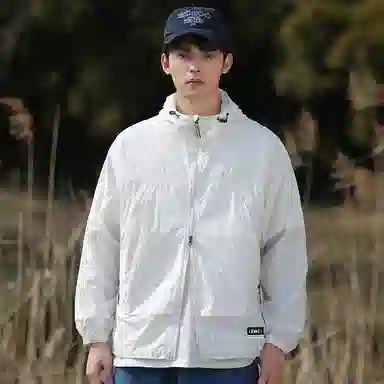 【dme】 美式潮流个性机能风登山跑步健身简约户外纯色凉感连帽轻薄通勤无性别主义外套防晒服 男女同款