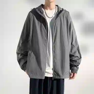 【dme】 美式潮流个性城市通勤登山跑步健身简约户外纯色连帽无性别主义外套 凉感透气速干防晒服 男女同款