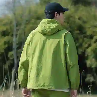 【dme】 美式潮流个性机能风登山跑步健身简约户外纯色凉感连帽轻薄通勤无性别主义外套防晒服 男女同款