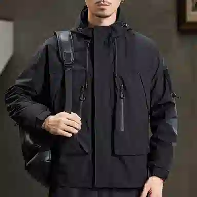 【dme】  户外徒步百搭简约潮牌连帽拉链  防水防风耐磨速干冲锋衣 男女同款