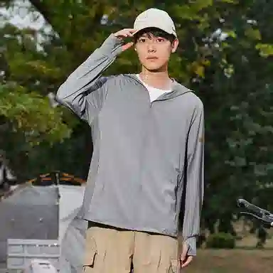 【dme】 潮流个性城市学院风登山跑步健身简约户外纯色凉感连帽轻薄通勤无性别主义外套 凉感透气速干防晒服 男女同款