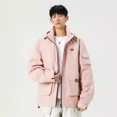 【dme】 美式潮流连帽纯色痞帅高级感防风防水户外休闲外套夹克 男女同款
