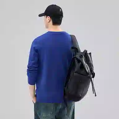 【dme】 圆领套头基础款宽松百搭纯色毛衣 男女同款