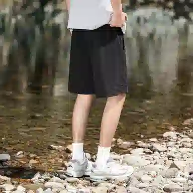 【dme】 美式简约时尚潮流百搭宽松舒适透气纯色五分休闲短裤 男女同款