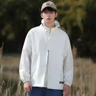 【dme】 美式复古机能风薄款凉感宽松连帽长袖基础款时尚简约百搭休闲 凉感透气速干防晒服 男女同款