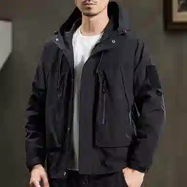 【dme】  户外徒步百搭简约潮牌连帽拉链  防水防风耐磨速干冲锋衣 男女同款