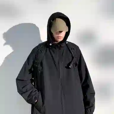 【dme】 美式潮流个性城市通勤登山跑步健身简约户外纯色连帽无性别主义外套 凉感透气速干防晒服 男女同款