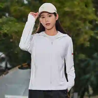 【dme】 潮流个性城市学院风登山跑步健身简约户外纯色凉感连帽轻薄通勤无性别主义外套 凉感透气速干防晒服 男女同款