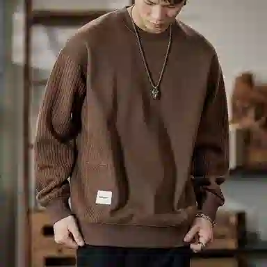 【dme】 基础款圆领时尚纯色毛衣 男女同款