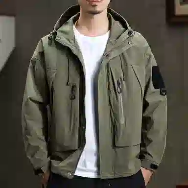 【dme】  户外徒步百搭简约潮牌连帽拉链  防水防风耐磨速干冲锋衣 男女同款