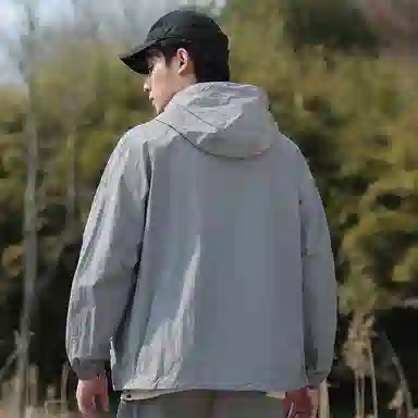 【dme】 美式潮流个性机能风登山跑步健身简约户外纯色凉感连帽轻薄通勤无性别主义外套防晒服 男女同款