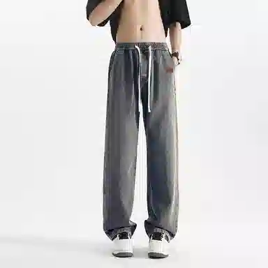 【dme】 美式潮牌显瘦休闲直筒舒适凉感高街宽松阔腿牛仔裤 男女同款