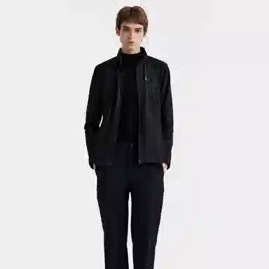 比音勒芬 休闲户外立领纯色夹克外套 男款 黑