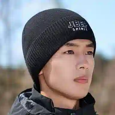 JEEP SPIRIT Windproof Knit Hat Black