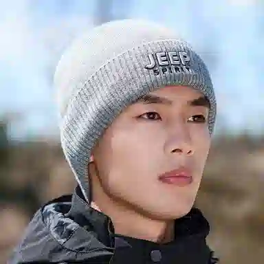 JEEP SPIRIT Windproof Knit Hat Black