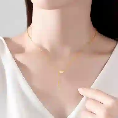 庆大福 竹节小蛮腰   六六大顺复古新中式民族风轻奢高级感设计节节高升 转运上时尚高级感#好运 玉髓 项链 女款