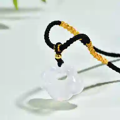 庆大福 吉祥富贵祥云  福运圆满祥云如意新中式清冷古典感复古小众#好运 玉髓 项链 男女同款情侣款