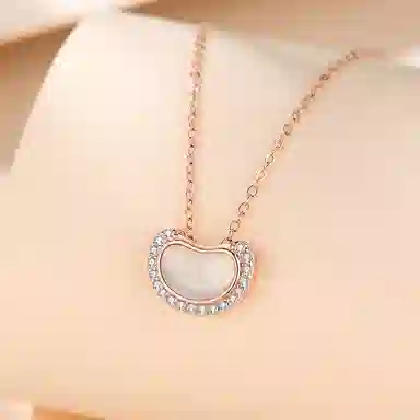 庆大福 相思豆 时来运转 诸事顺利 新中式小众设计#好运 玉髓 项链 女款
